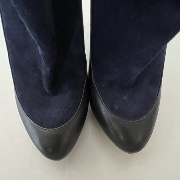 Giorgio Armani Suede Colourblock Pattern Booties - Picture 8 of 17